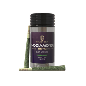 Golden Goat THC-A Diamond Pre-Rolls 10ct - Dog Walker & Green Crack (Sativa)