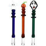 Halloween Assortment Scoop Tip Glass Dab Tools - 5.75" 3ct
