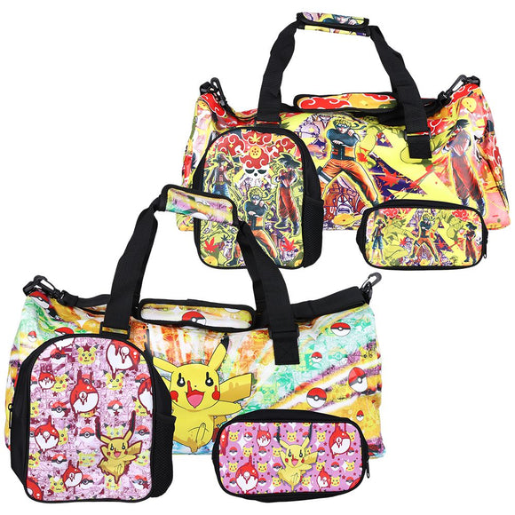 Dabtized Anime Travel Duffel Bag & Backpack | 3pc Set