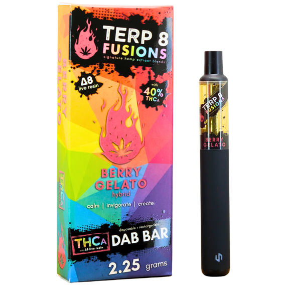 2.25-Gram Berry Gelato THCA + D8 Live Resin Disposable Dab Bar
