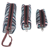 Nesting Zippered Hemp Pouches Set - 3pc / Assorted Sizes & Colors