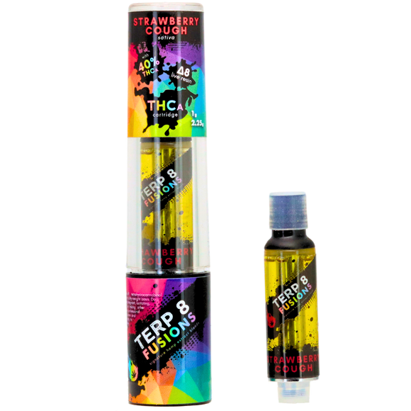 2.25-Gram Strawberry Cough THCA + D8 Live Resin Cartridge