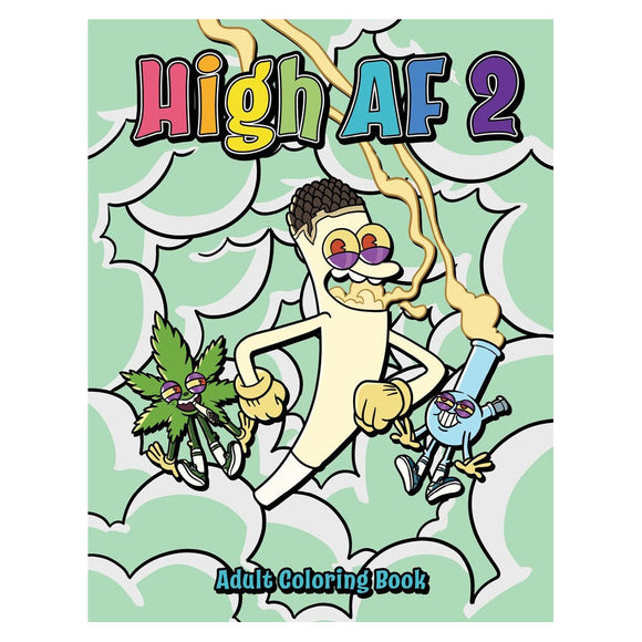 Wood Rocket High AF 2 Adult Coloring Book - 8.5
