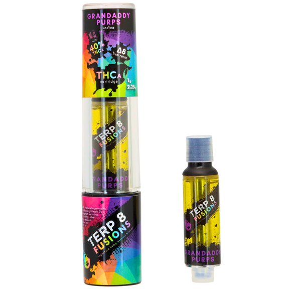 2.25-Gram Grandaddy Purps THCA + D8 Live Resin Cartridge