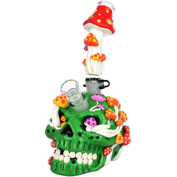 Mushroom Garden Sugar Skull Water Pipe - 10