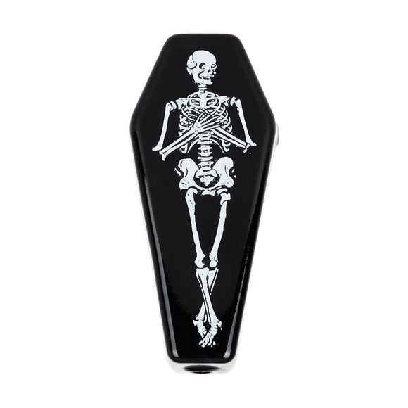 Skelly's Coffin Glass Hand Pipe - 3.75