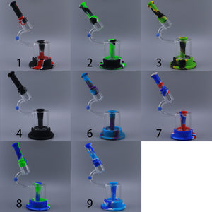 Silicone Tobacco Pipe Glass With LED Light