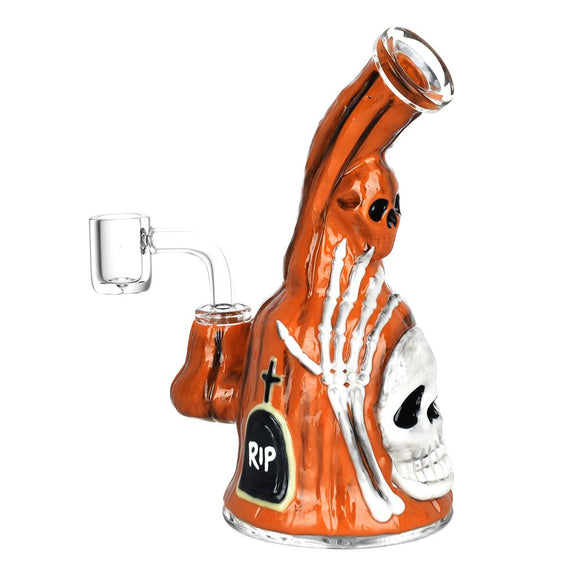 Haunted Gourd Enamel on glow in the dark Glass Dab Rig - 7