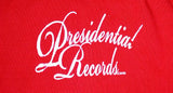 PRESIDENTIAL RECORDS - Presidential Seal Vintage 1998 "Still Riding Presidential"  Red and White Shirt