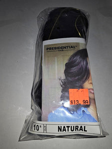 Presidential Hair Natural 10" Black
