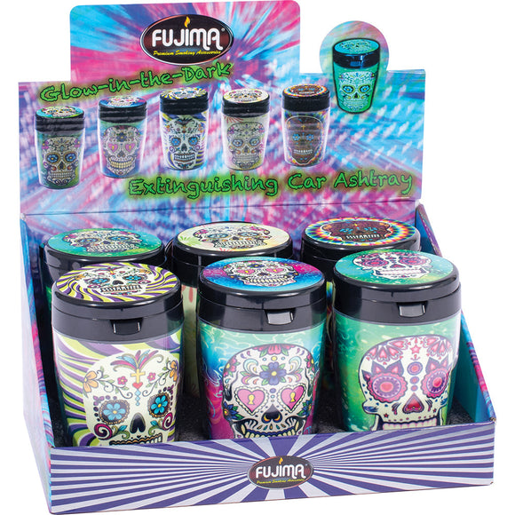 Fujima Glow Car Ashtray W/ Lid - 4.5