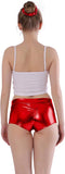 Women'S Shiny Metallic Rave Booty Shorts Hot Pants Dance Bottom