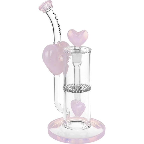 Pulsar Hearts on Hearts Recycler Water Pipe - 8.25