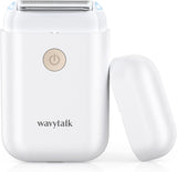 Electric Shaver for Women, Bikini Trimmer for Women for Legs Underarm Private Area Public Hairs, Electric Razor USB Rechargeable Womens Shaver Cordless with Detachable Head & 2 Leds (White)
