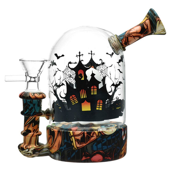Haunted House Bell Jar Silicone & Glass Bong - 4.5