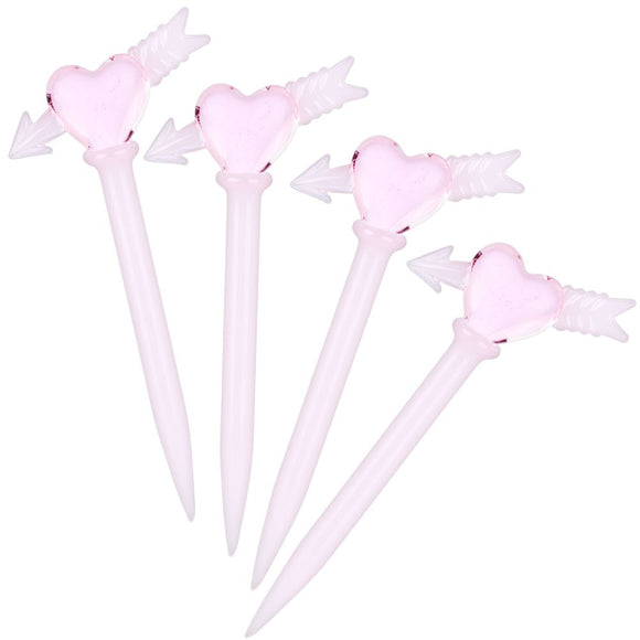4CT BUNDLE - Cupid Heart Glass Dab Tool - 5