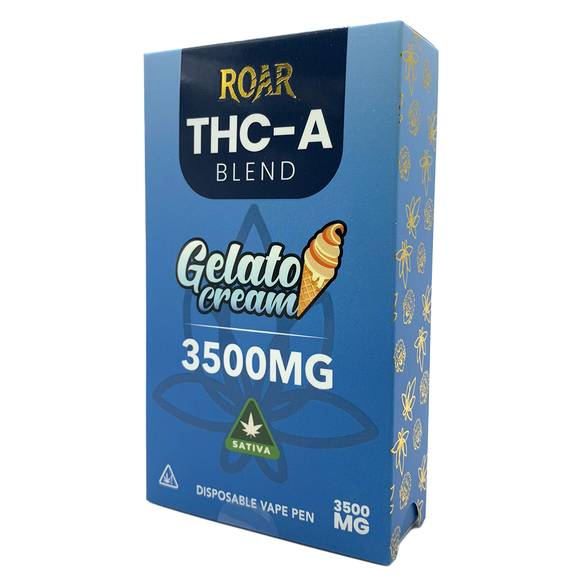 Roar THC-A Blend Disposable Vape 3500MG - Gelato Cream (Sativa)