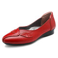 Women Shoes Leaf Comfortable Causal Slip On Flats - Presidential Brand (R)