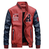 Mens Baseball Faux Leather Jacket - Presidential Brand (R)