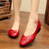 Women Shoes Leaf Comfortable Causal Slip On Flats - Presidential Brand (R)