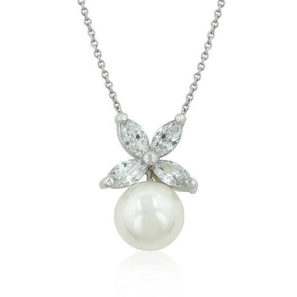 Butterfly White Pearl Pendant - Presidential Brand (R)