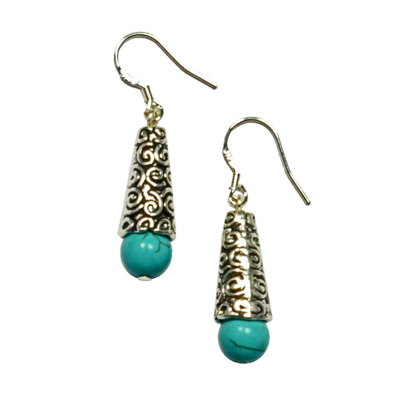 Lana Gemstone Tibetan Silver Earrings - Presidential Brand (R)