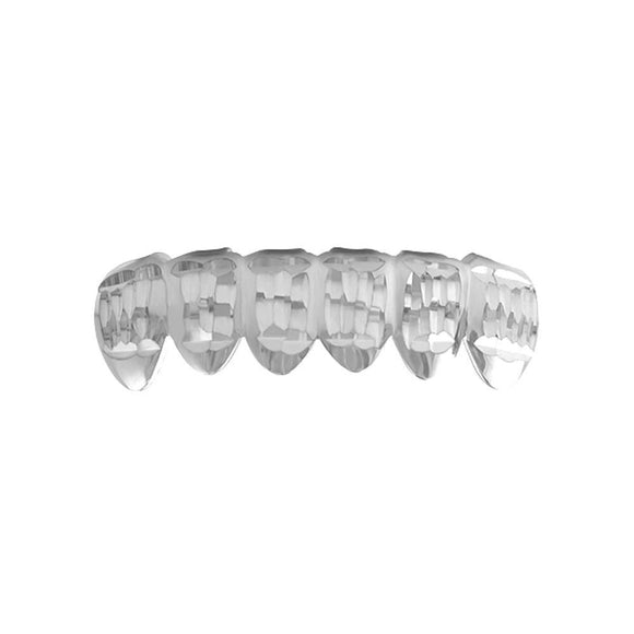 Classic Grillz Rhodium Diamond Cut Bottom - Presidential Brand (R)