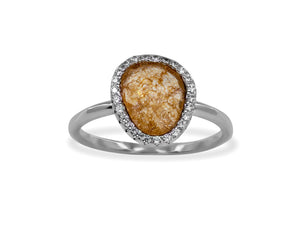 Sterling Silver Peach Paraiso Band Ring - Presidential Brand (R)