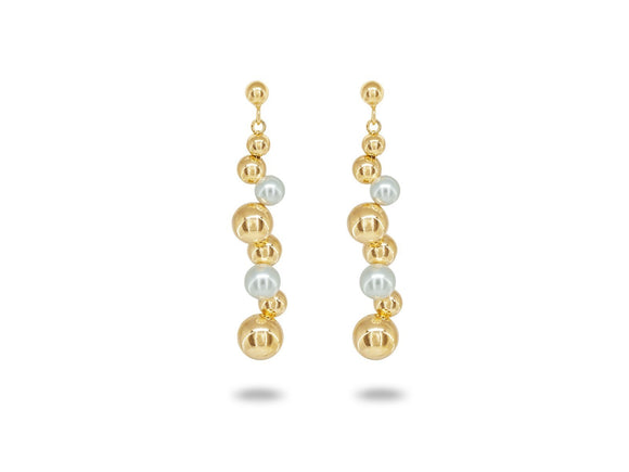 Degrade' Golden Swarovski Pearl Earrings - Presidential Brand (R)