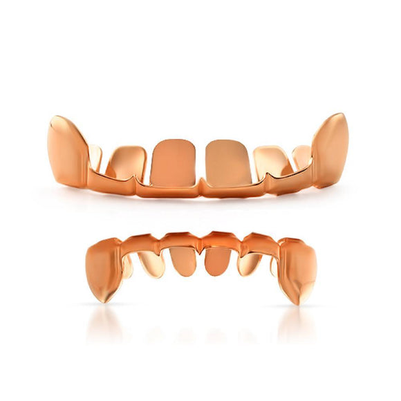 Grillz Set Rose Gold Outline Teeth - Presidential Brand (R)