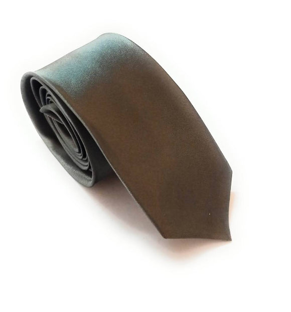 plain satin grey tie - Presidential Brand (R)