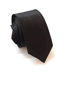 plain black satin tie - Presidential Brand (R)