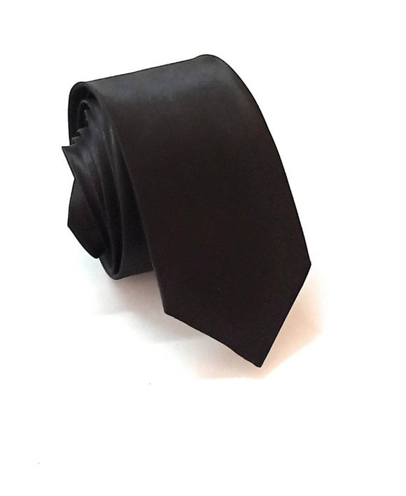 plain black satin tie - Presidential Brand (R)