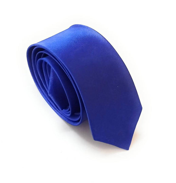 plain satin royalblue tie - Presidential Brand (R)
