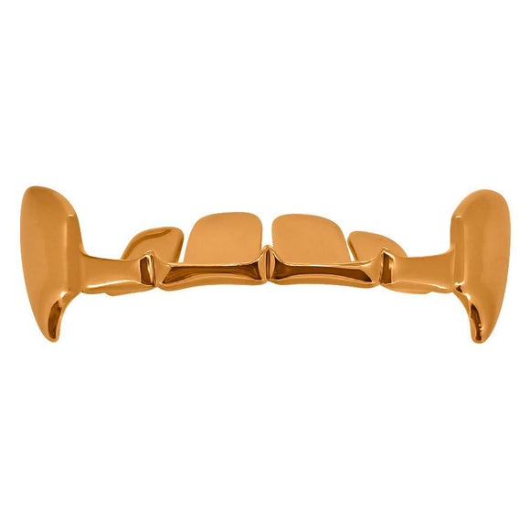 Vampire Rose Gold Grillz Half Open Teeth Top - Presidential Brand (R)