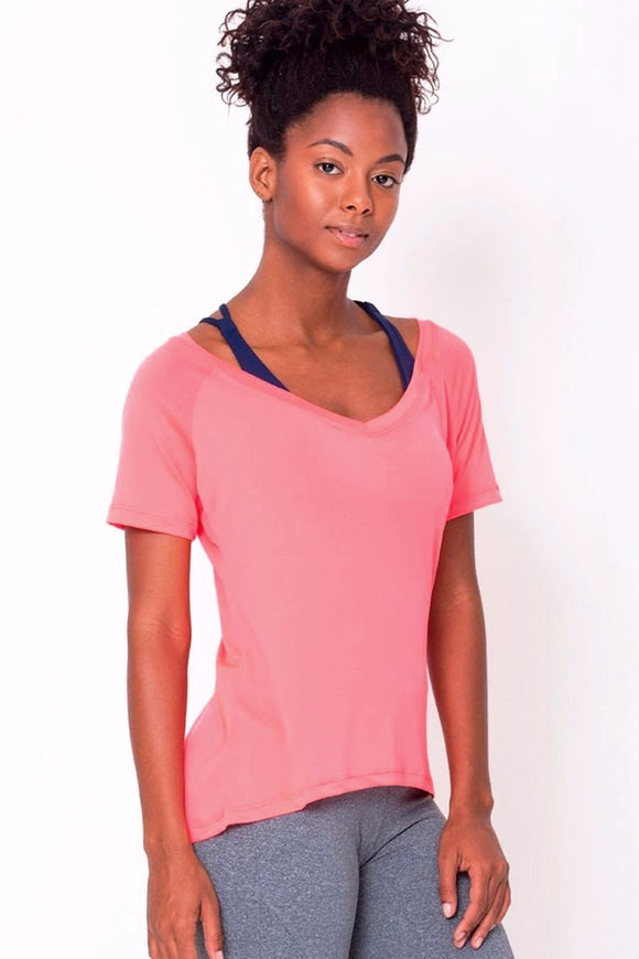 Peach Raglan V-neck Tee - Presidential Brand (R)