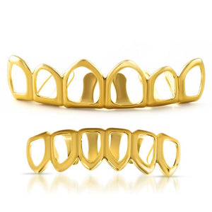 Gold Grillz 6 Teeth Outline Set - Presidential Brand (R)