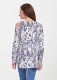 Abstract Leopard (7647) ~ Cold Shoulder Tunic - Presidential Brand (R)