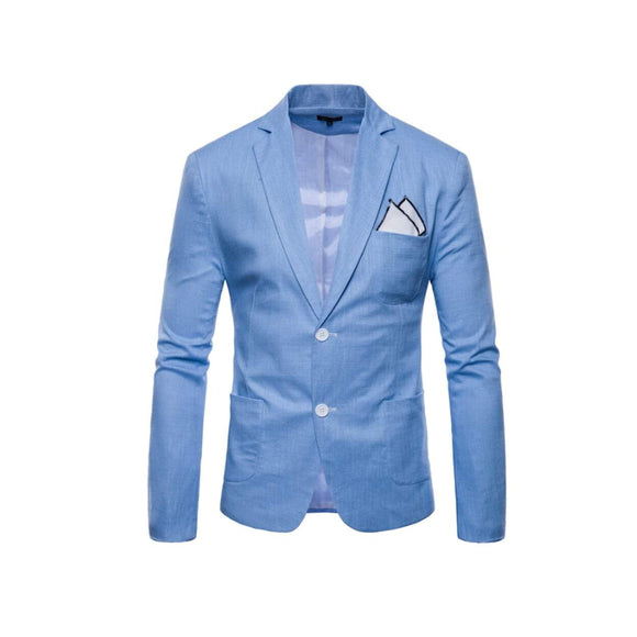 Mens Linen Two Button Blazer - Presidential Brand (R)