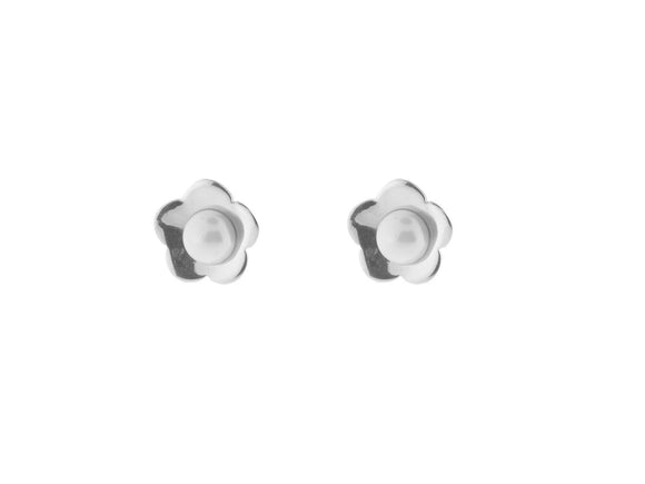 Pearl Flower Stud Earrings - Presidential Brand (R)