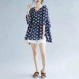 Womens Linen Floral Top - Presidential Brand (R)
