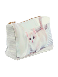 KITTEN PRINT VINYL POUCH WALLET - Presidential Brand (R)