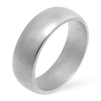 Matte Silver Wedding Ring - Presidential Brand (R)