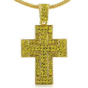 Thick Lemonade Cross Pendant Chain Small - Presidential Brand (R)