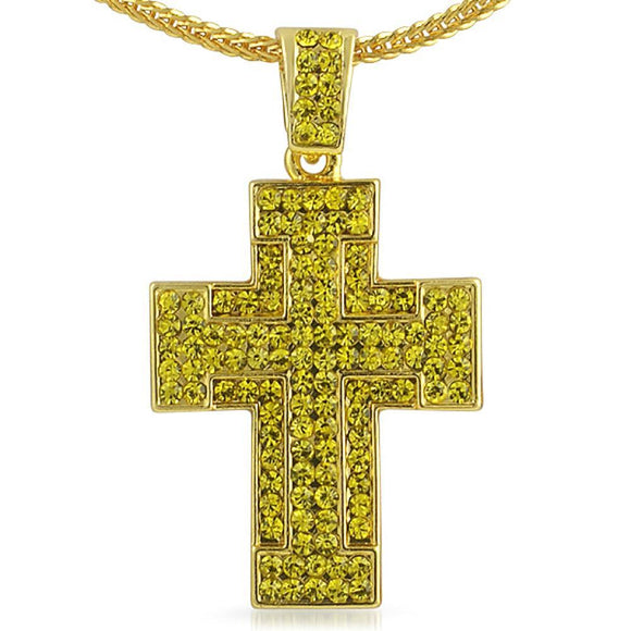 Thick Lemonade Cross Pendant Chain Small - Presidential Brand (R)