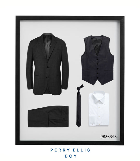 PB363-13 Perry Ellis Boys Suit Dk Grey Suits - Presidential Brand (R)