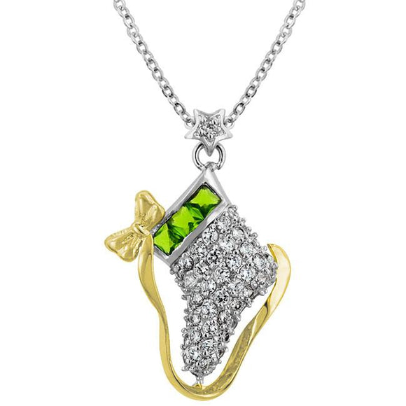 Ice Skate Cubic Zirconia Pendant - Presidential Brand (R)