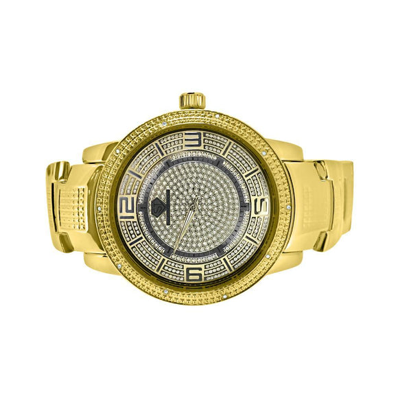 Nice Gold Super Techno Hip Hop Diamond Watch - Presidential Brand (R)