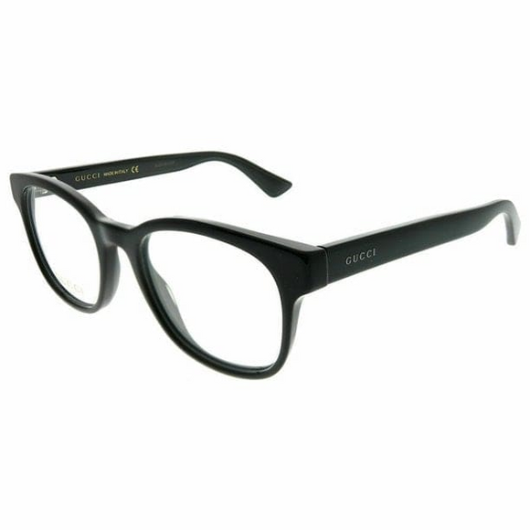 Gucci Men's GG0005O-001 Black Transparent Lens Eyeglasses