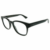 Gucci Men's GG0005O-001 Black Transparent Lens Eyeglasses